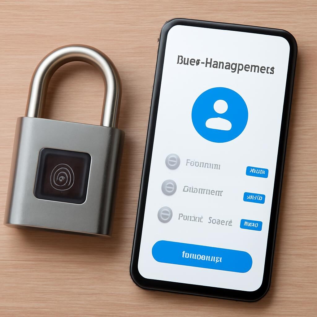 Gestion des utilisateurs sur l'application smartphone d'un cadenas biométrique connecté