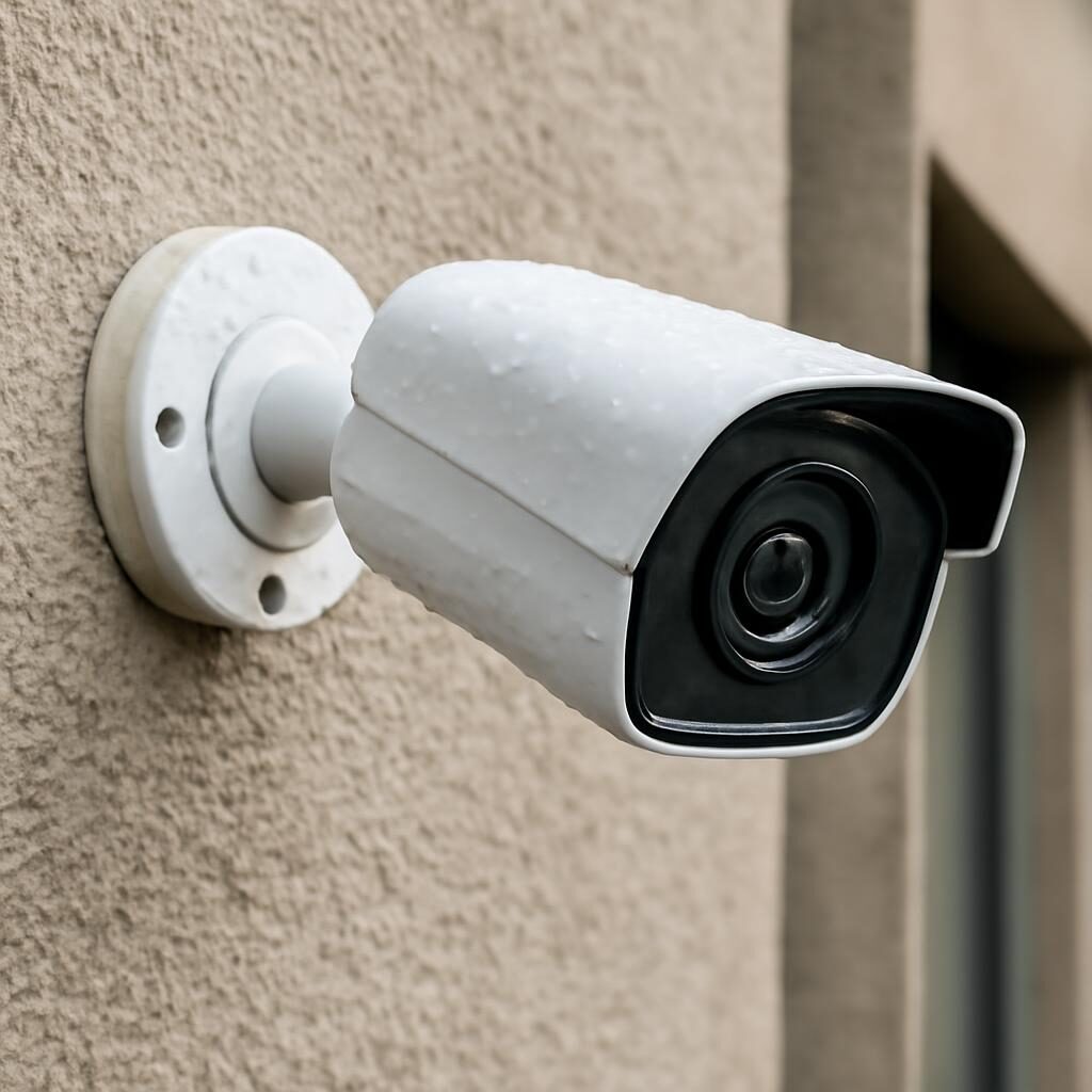Caméra de surveillance extérieure IP66 fixée sur mur