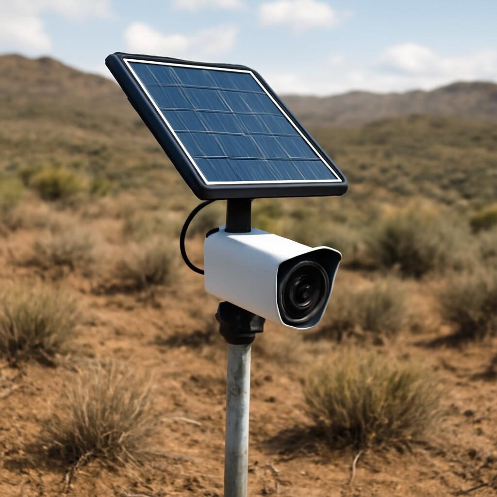 Caméra solaire 4G sur terrain isolé
