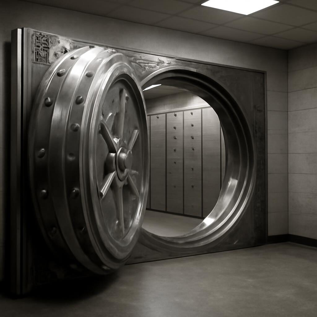 Chambre forte sécurisée d'une banque canadienne