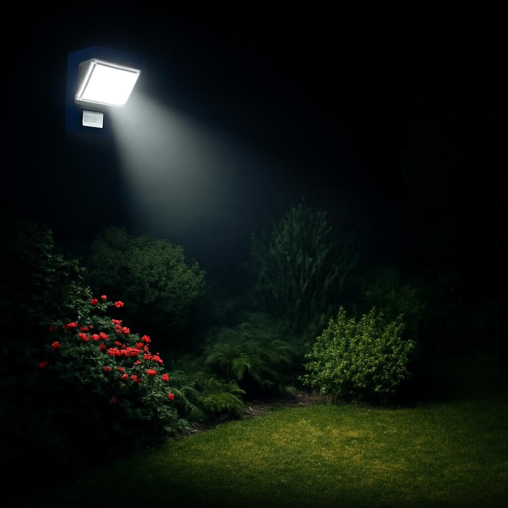 Éclairage de sécurité solaire jardin la nuit