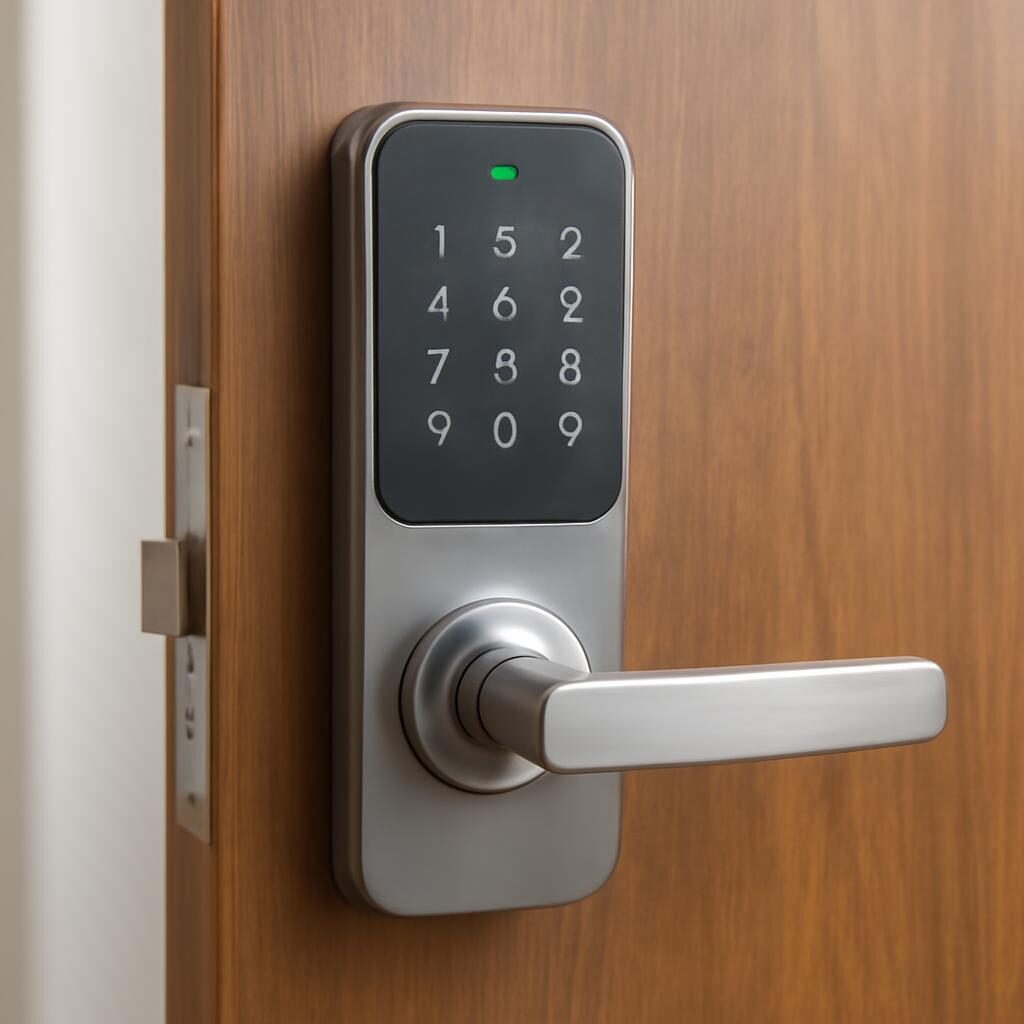 Installation serrure connectée sur porte d'entrée