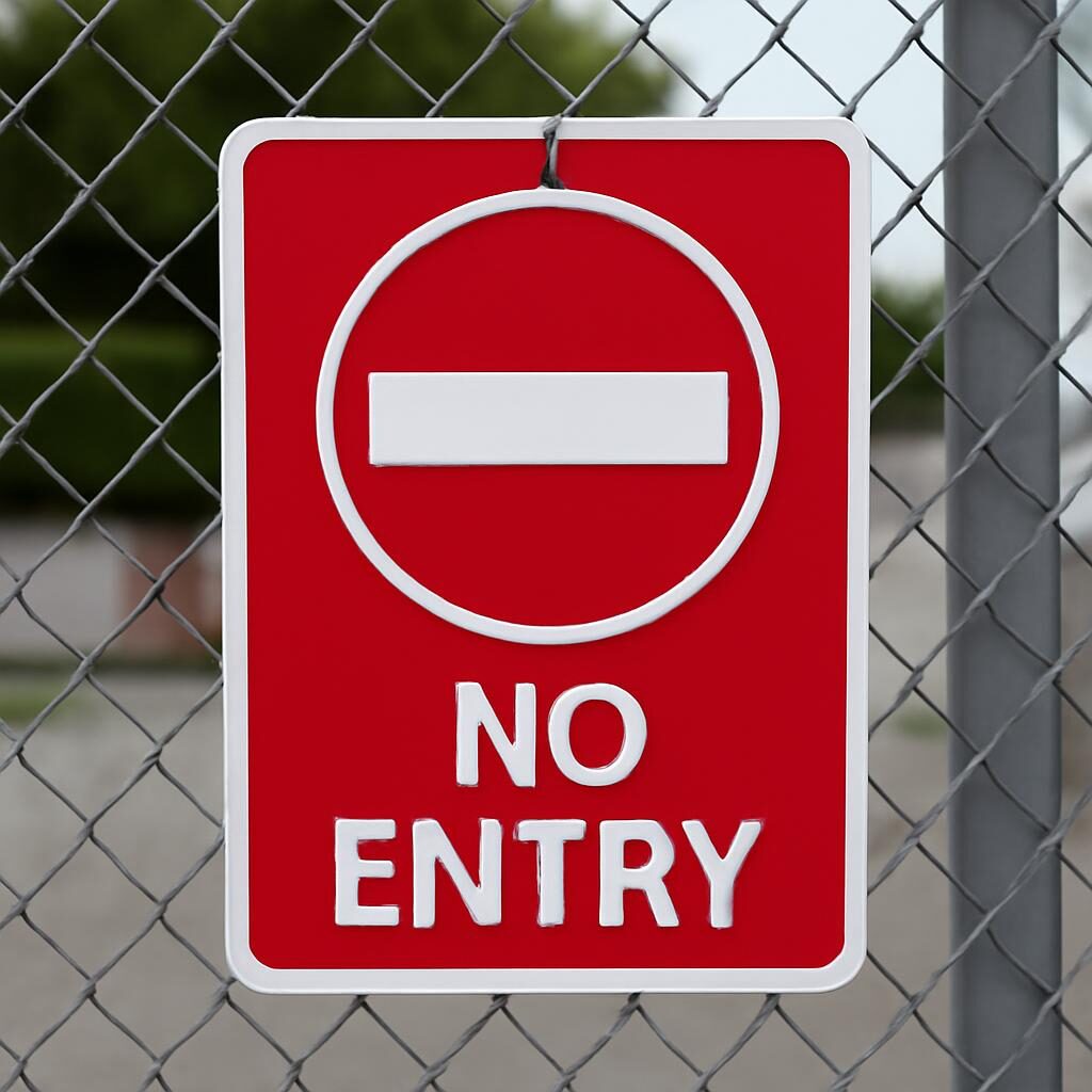 Panneau d'interdiction d'accès — dissuasion anti-intrusion