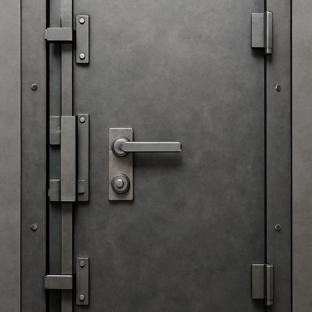 Porte blindée avec cylindre européen sécurisé
