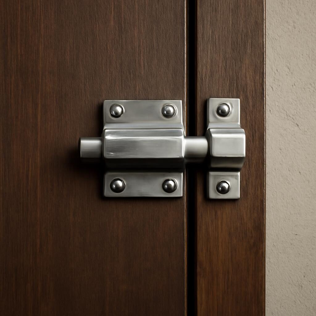 Porte sécurisée avec verrou visible