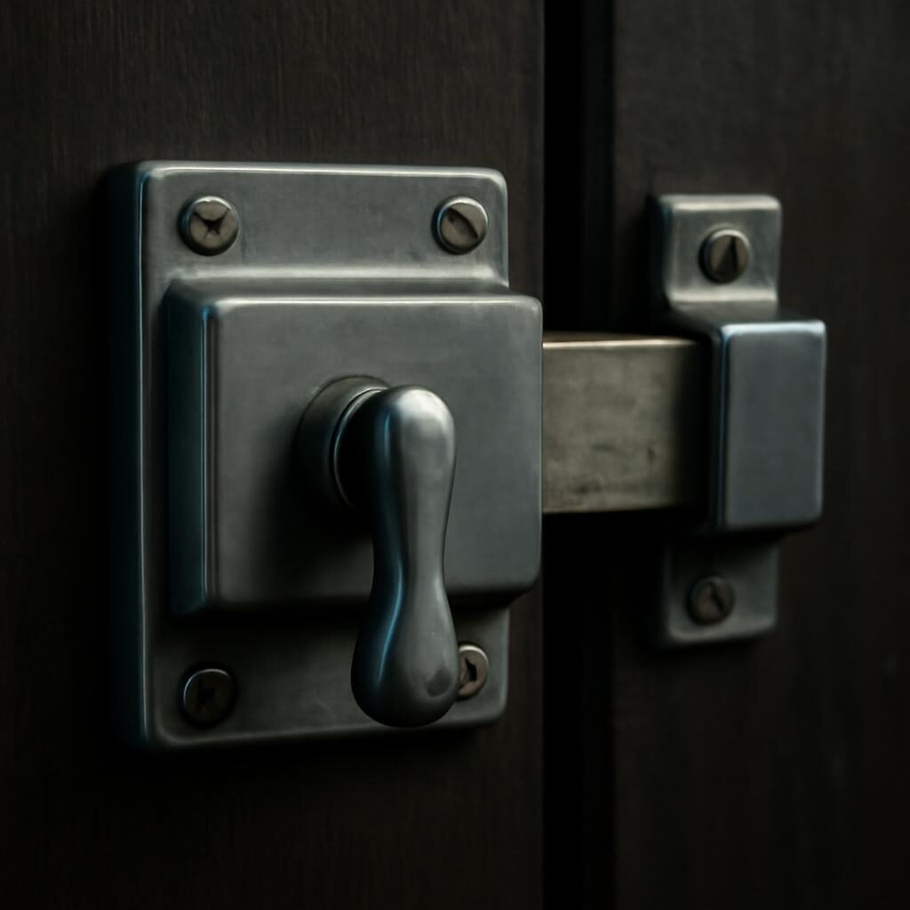 Serrure de porte à verrou de nuit en applique
