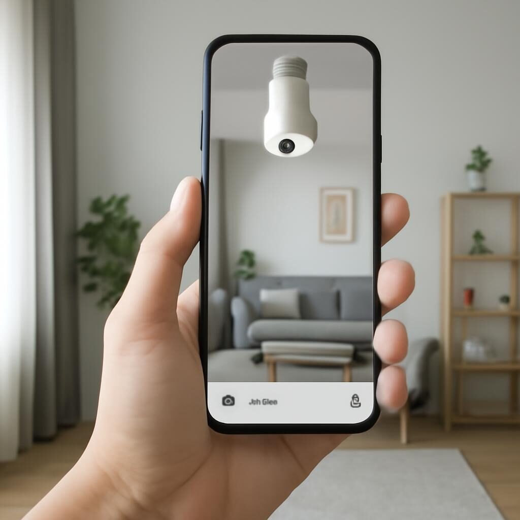 Ampoule caméra application smartphone visualisation live