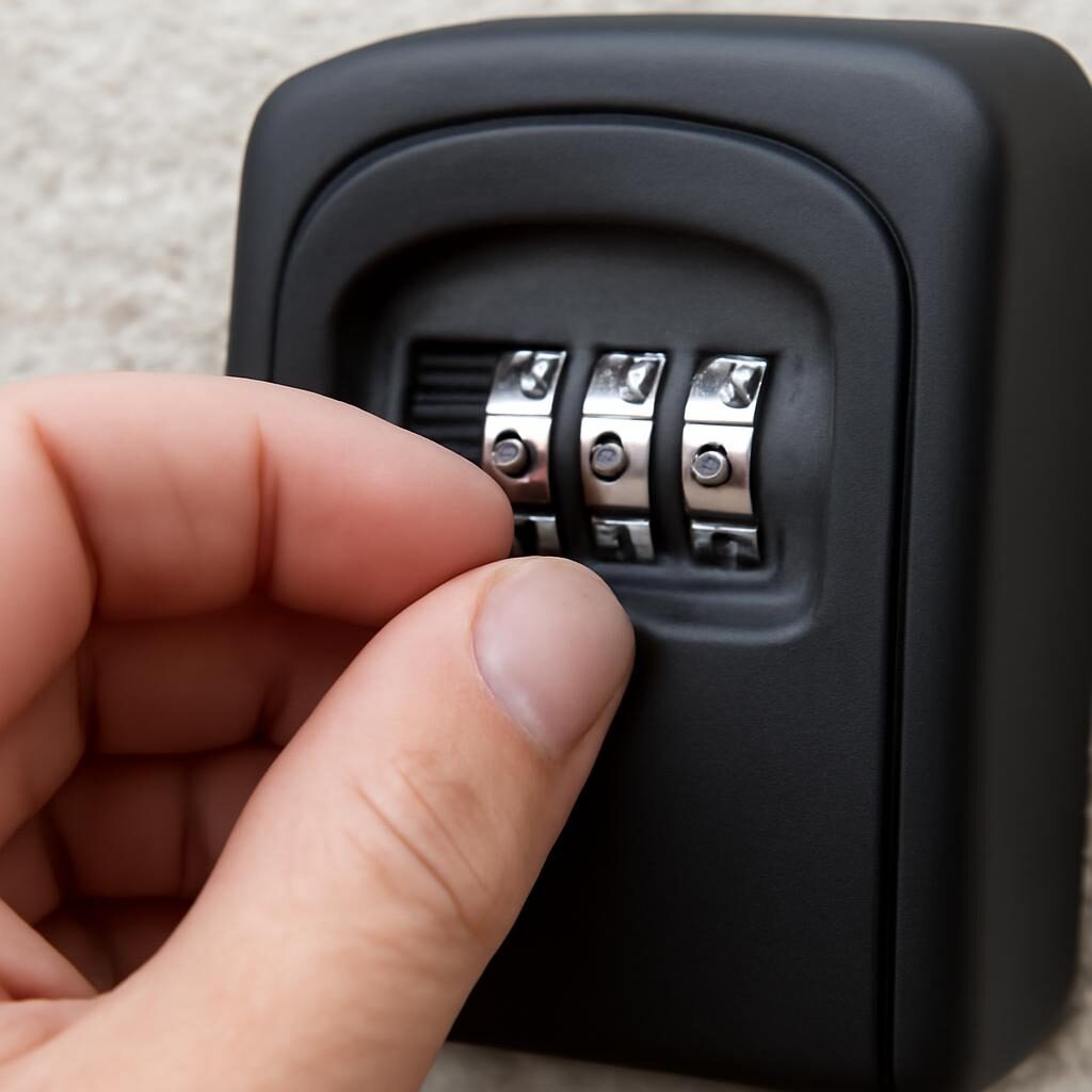 Mécanisme combinaison code boîte à clés extérieure