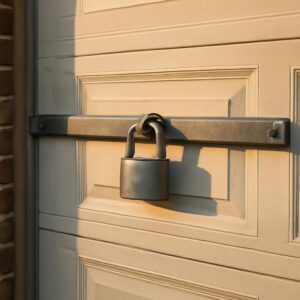 Securiser porte garage avec cadenas et barre de renfort
